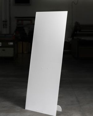 Display da terra pieghevole a una facciata